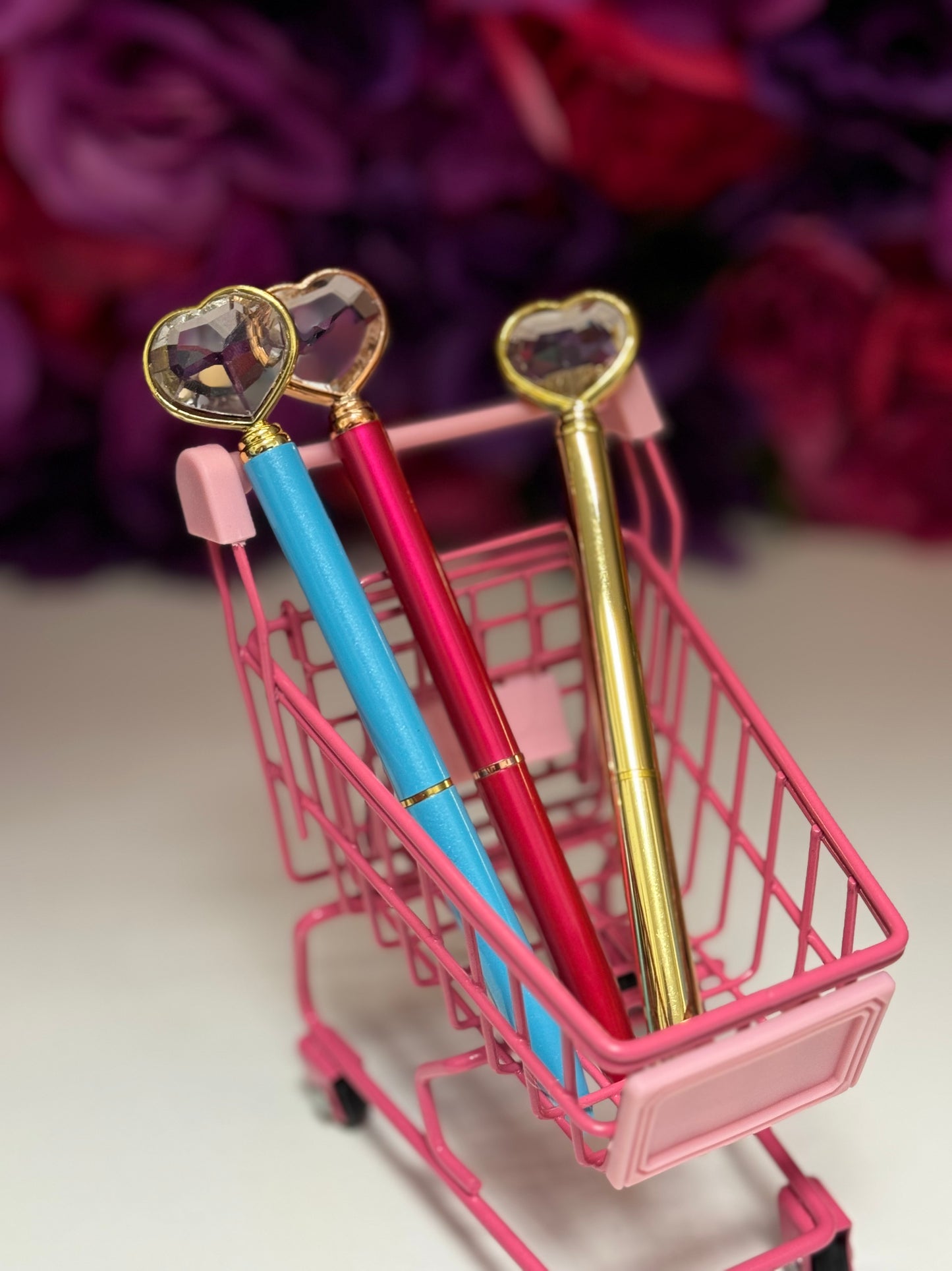 Jewel heart pens