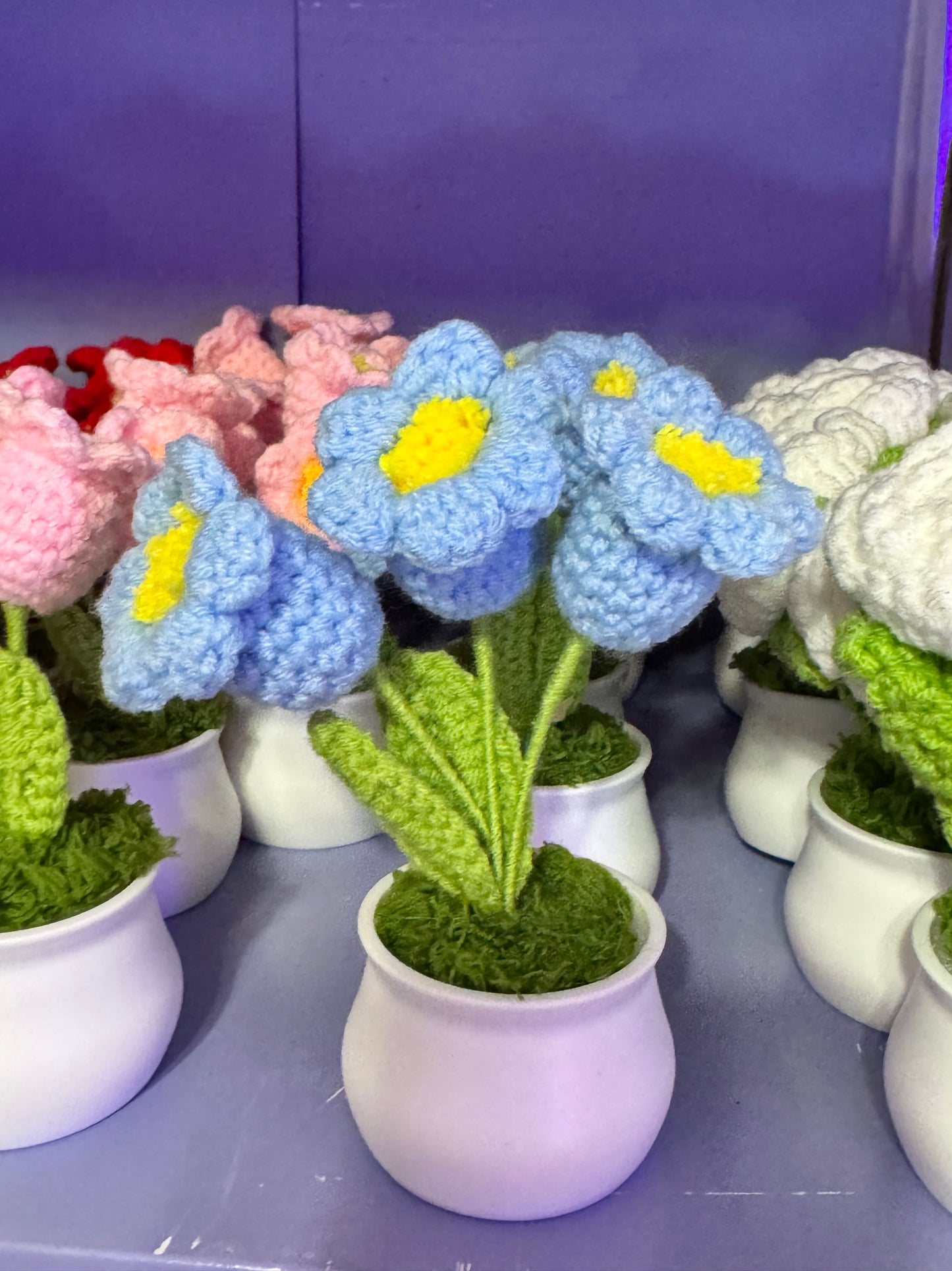 Crochet desk flowers