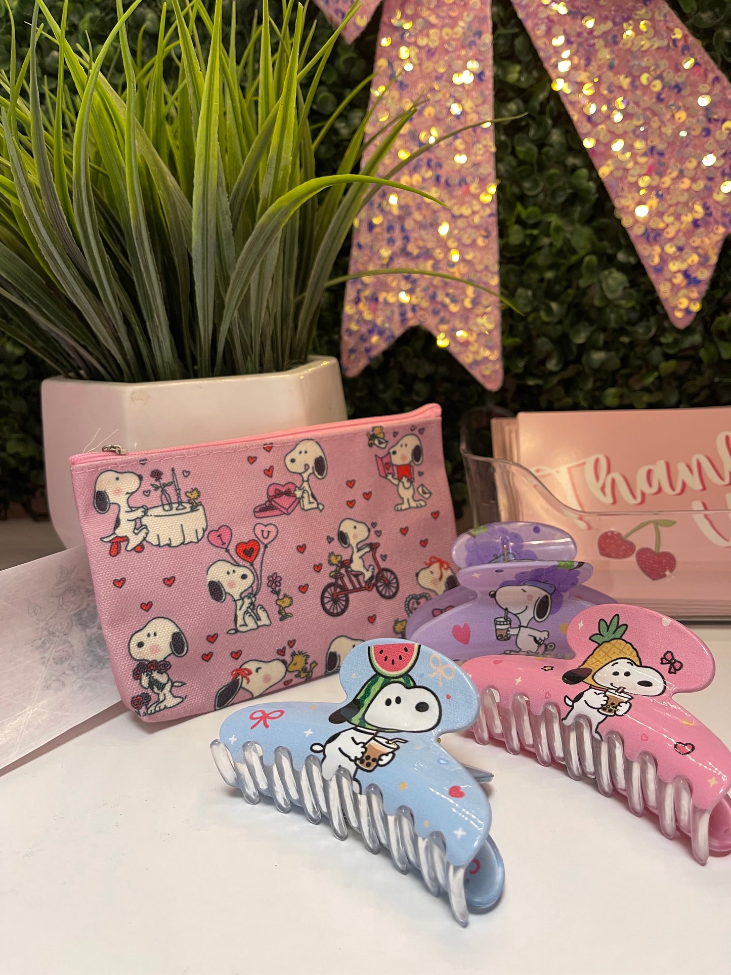 Doggy hair clip & bag