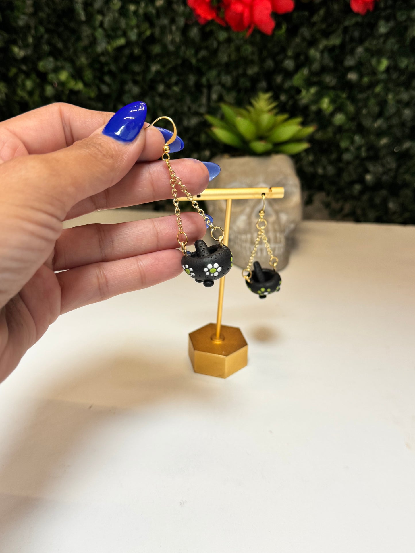 Molcajete dangle earrings