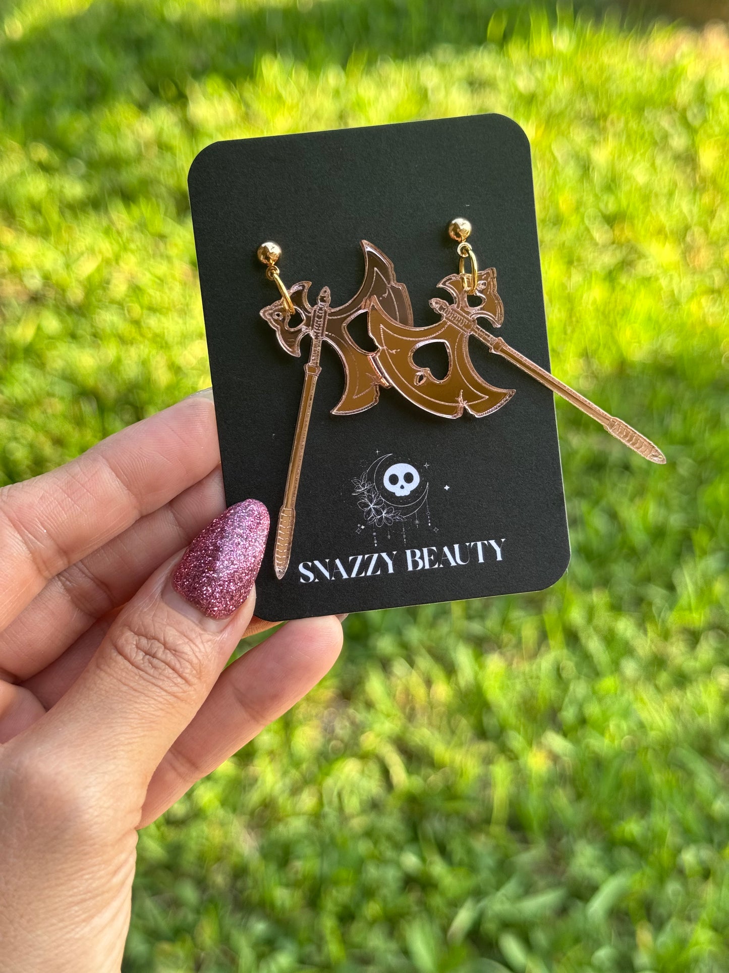 Battleaxe earrings