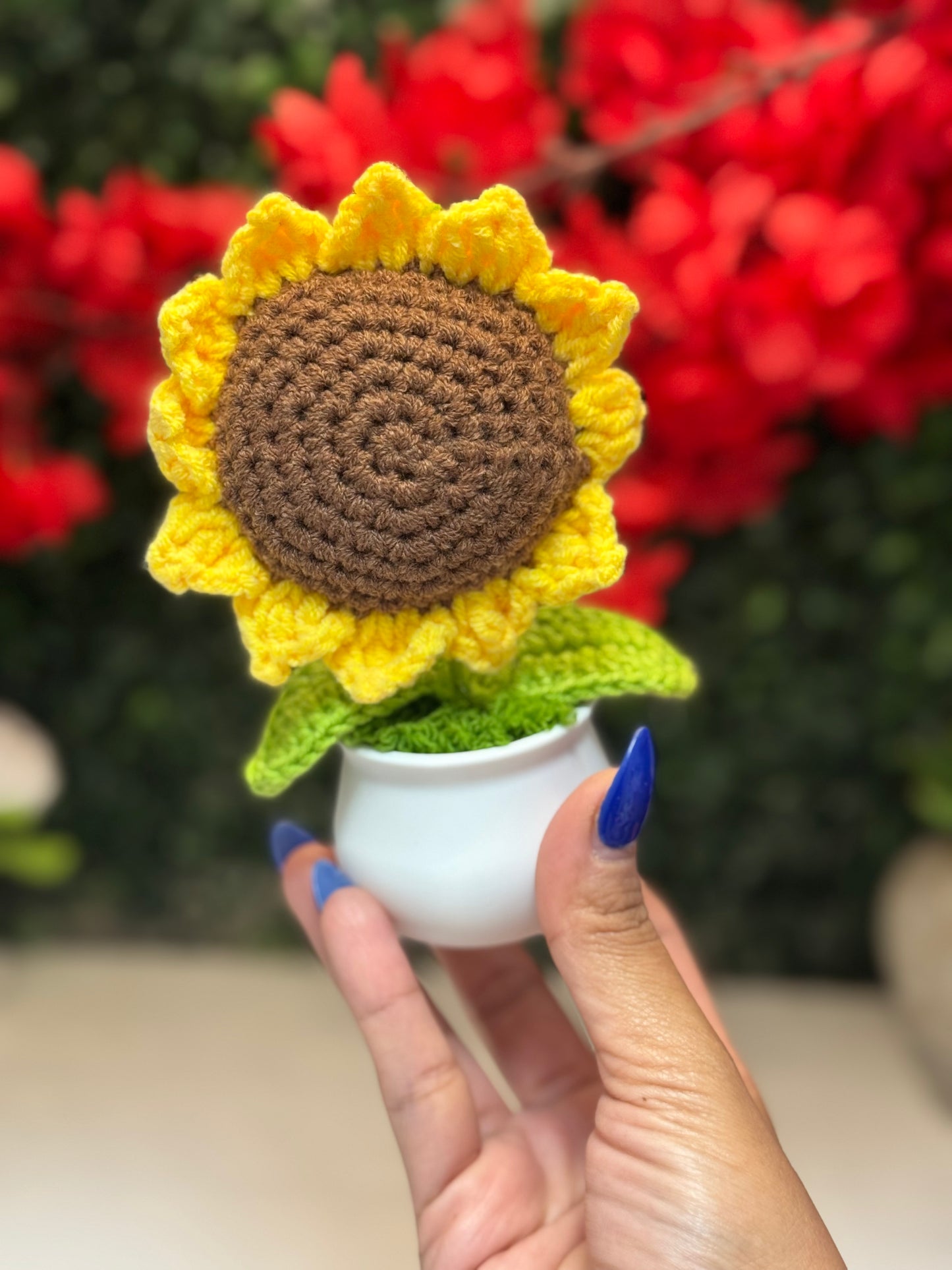 Crochet desk flowers