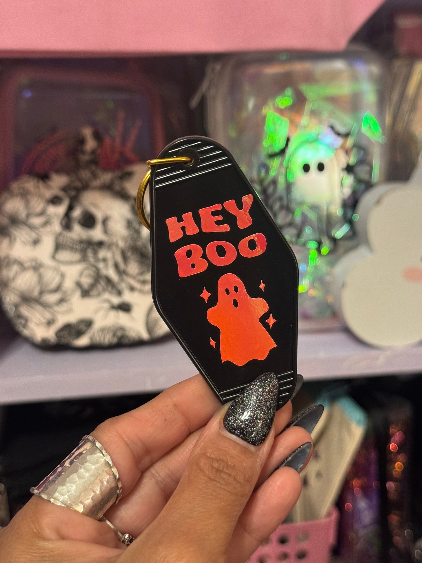 Hey boo keychain