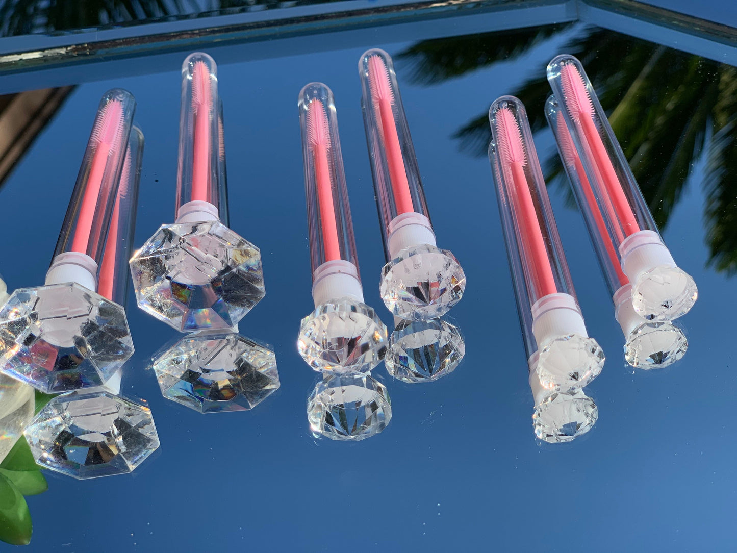 Eyelash wand | spoolie tube ( pack of 5 ) medium size diamond bead