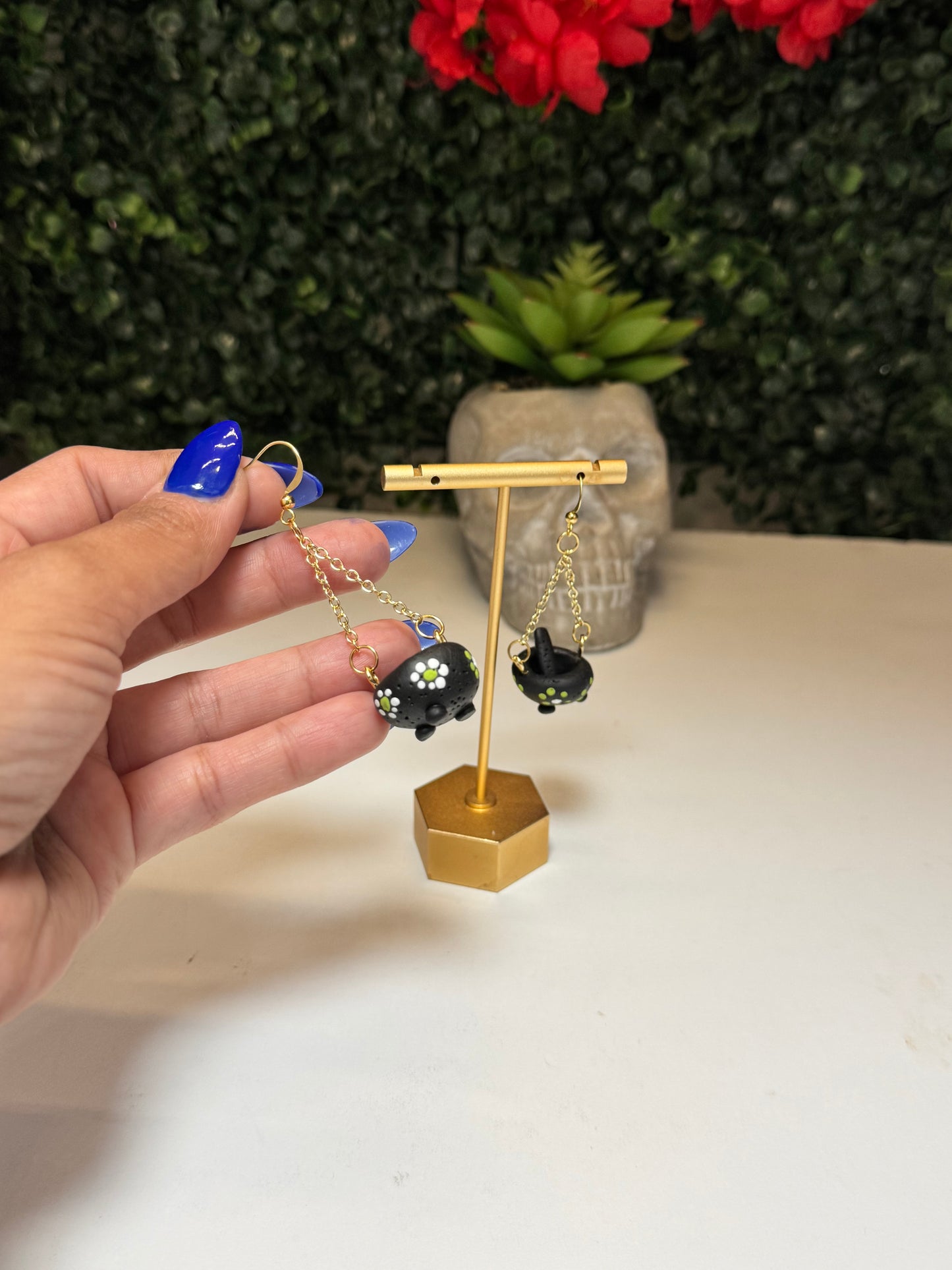 Molcajete dangle earrings