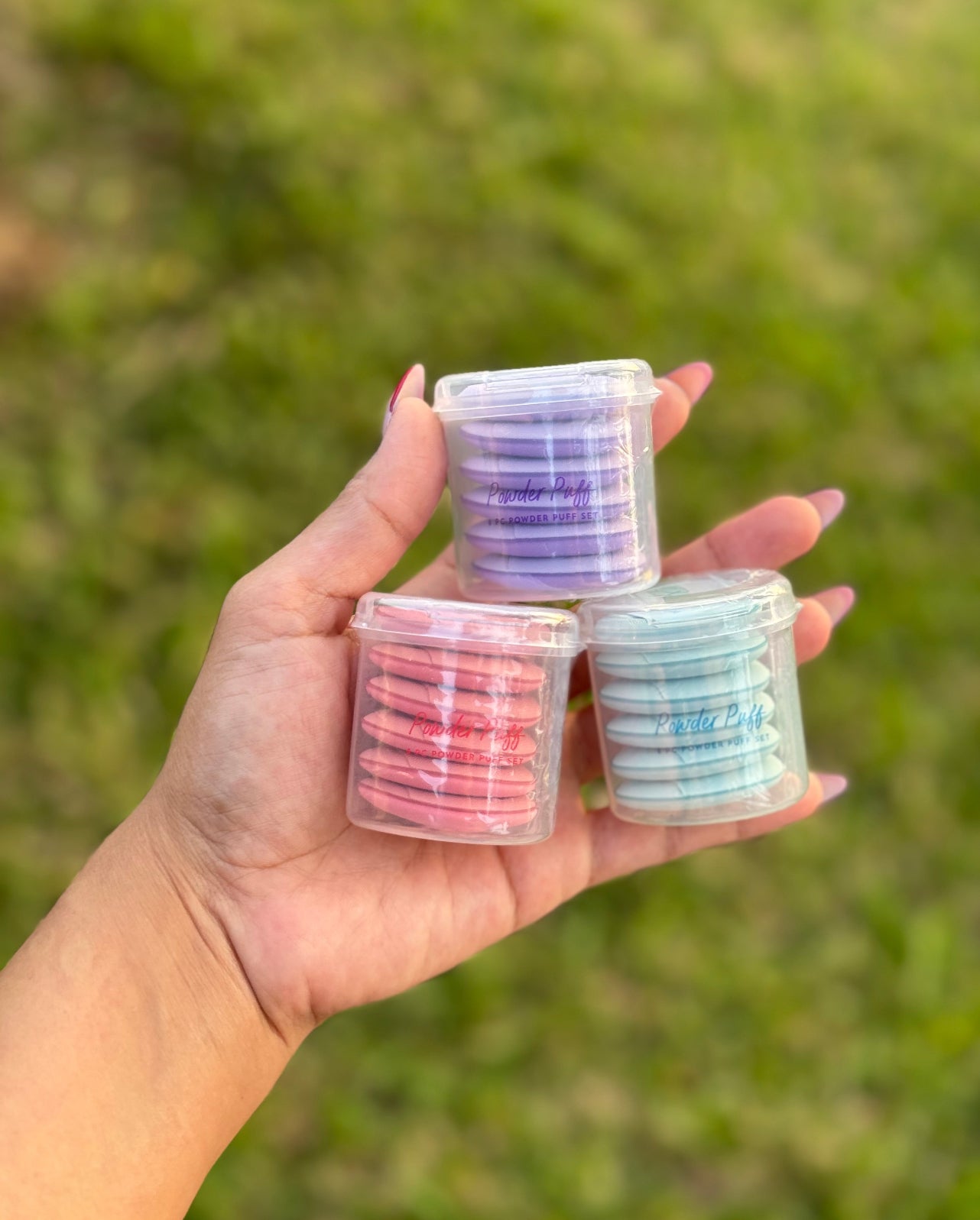 Mini finger powder puffs