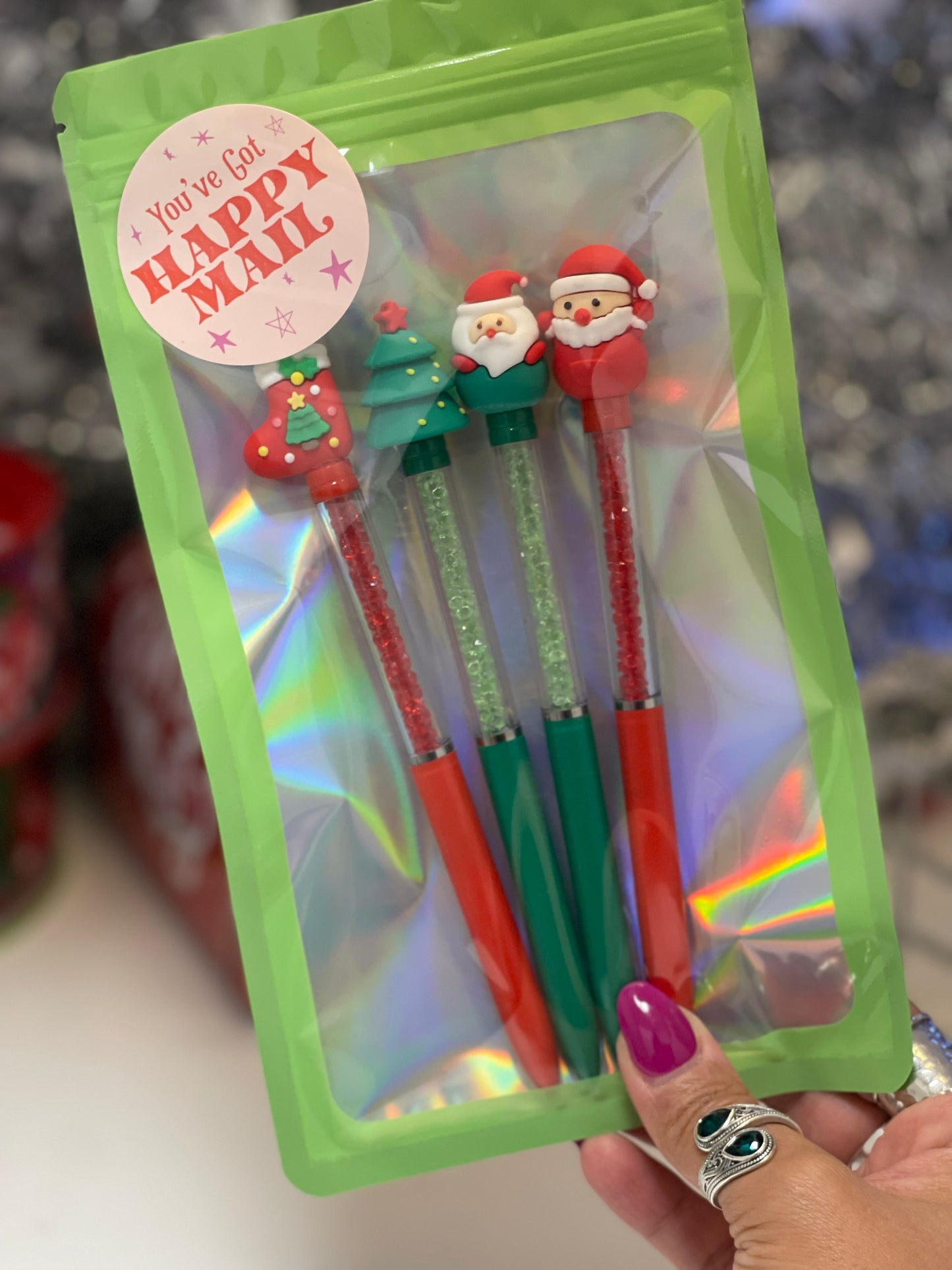 Christmas jewels ball point pens