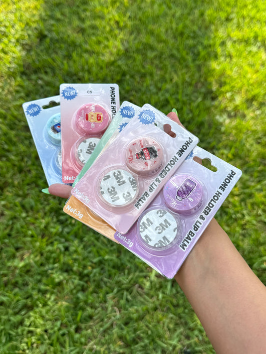 Lip balm pop socket