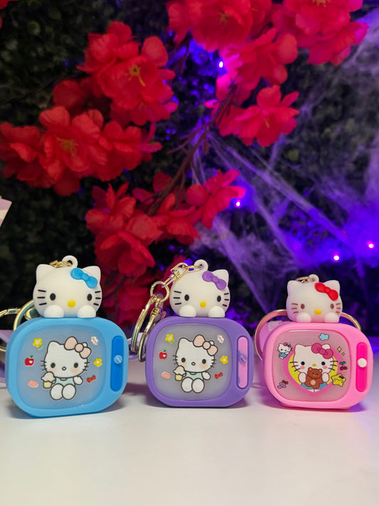 LED kitty keychain