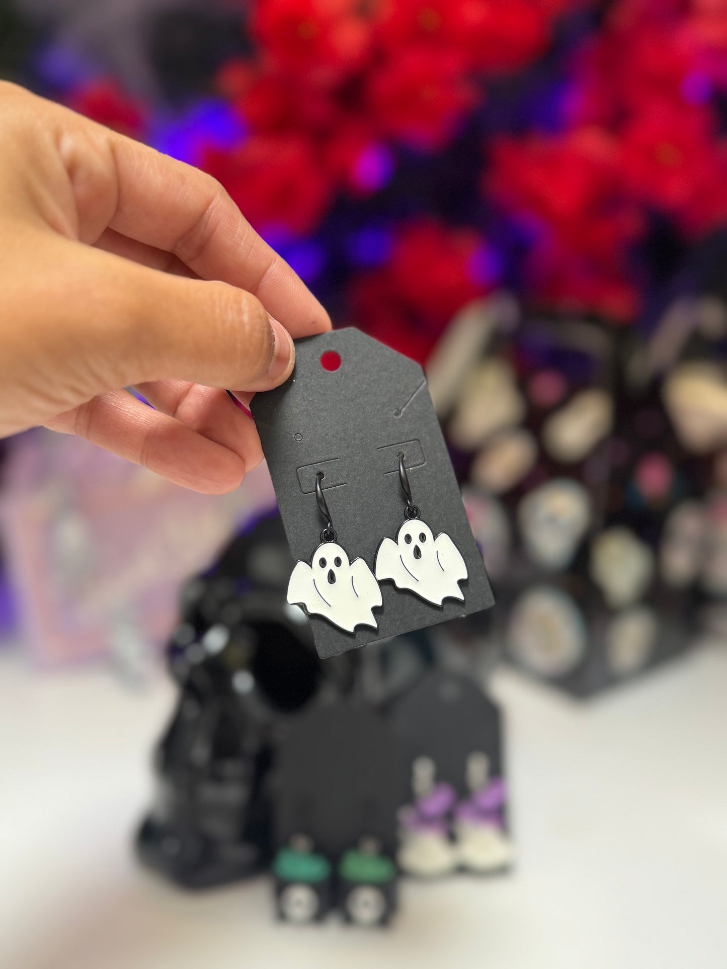 Spooky charm earrings