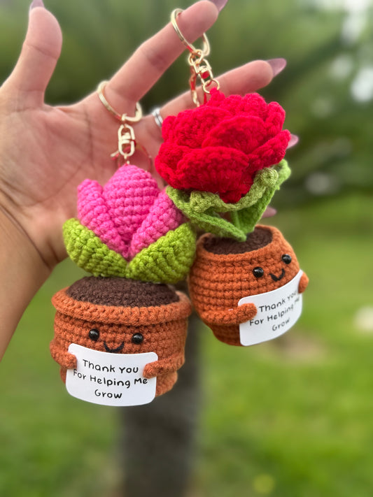 Crochet flower pot