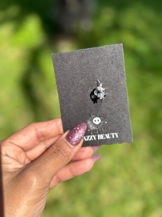 Butterfly & flower ear cuff