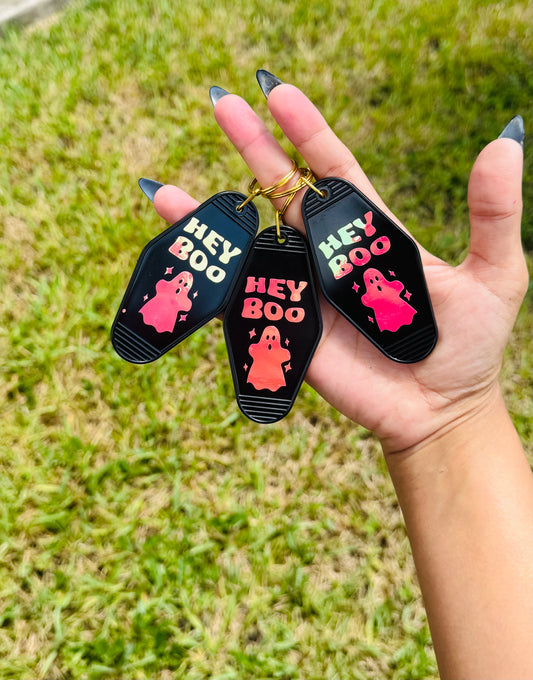 Hey boo keychain