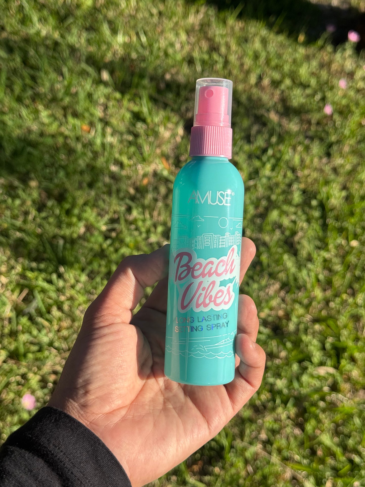 Beach vibes setting spray