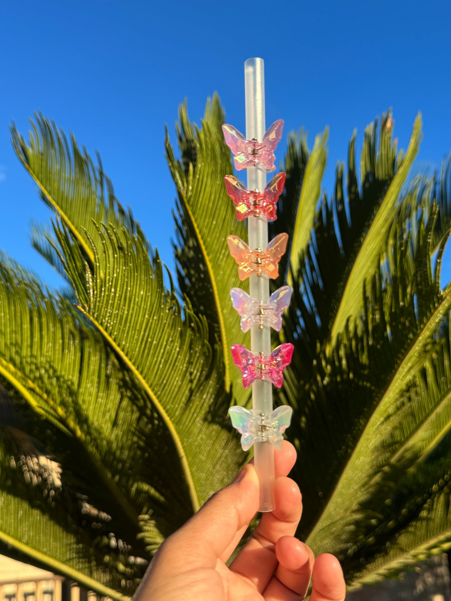 Mini butterfly hair clips