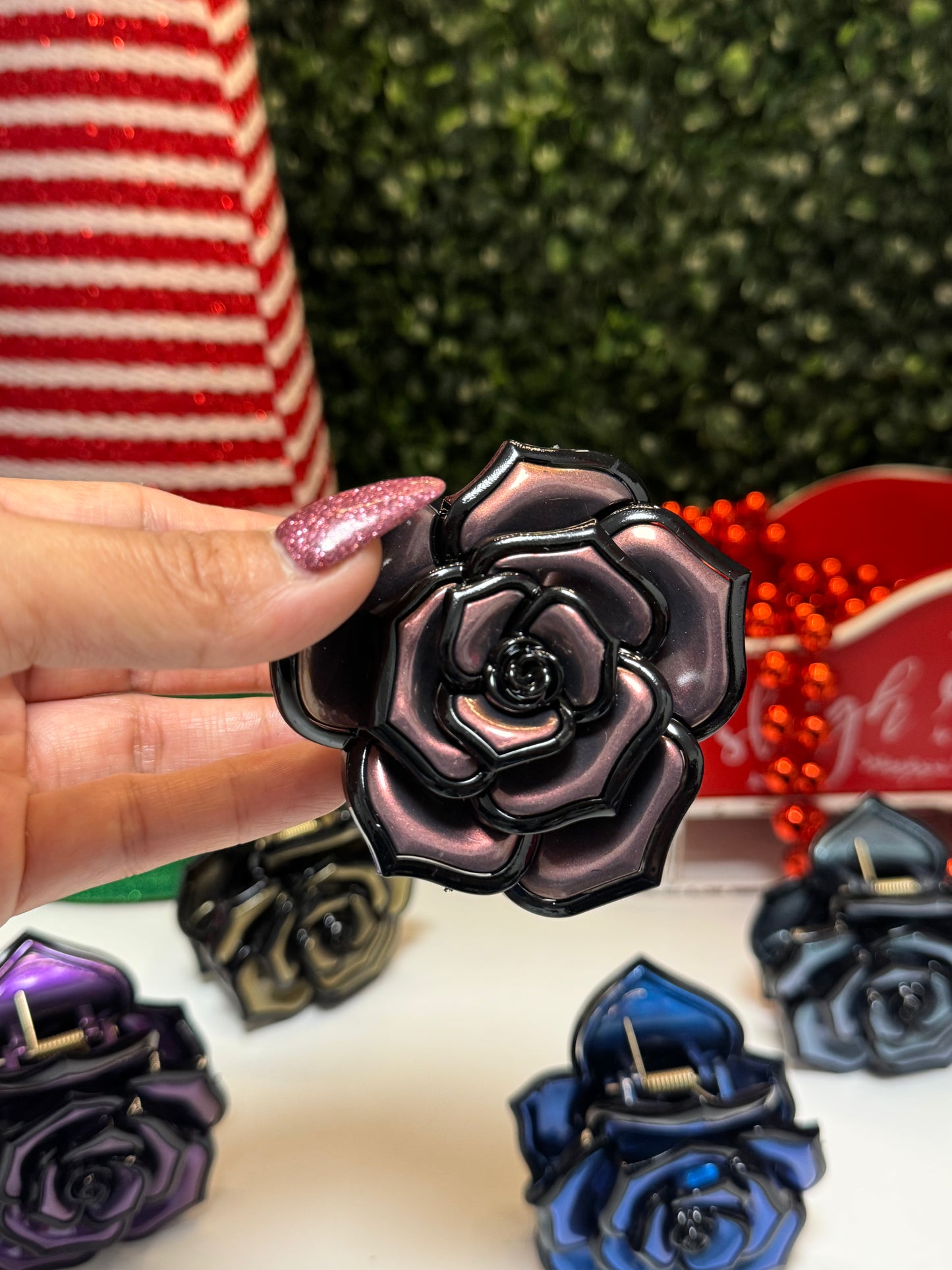 Flower hair clip
