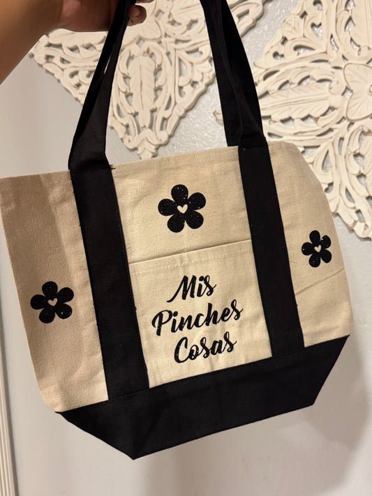 Mis pinches cosas tote bag