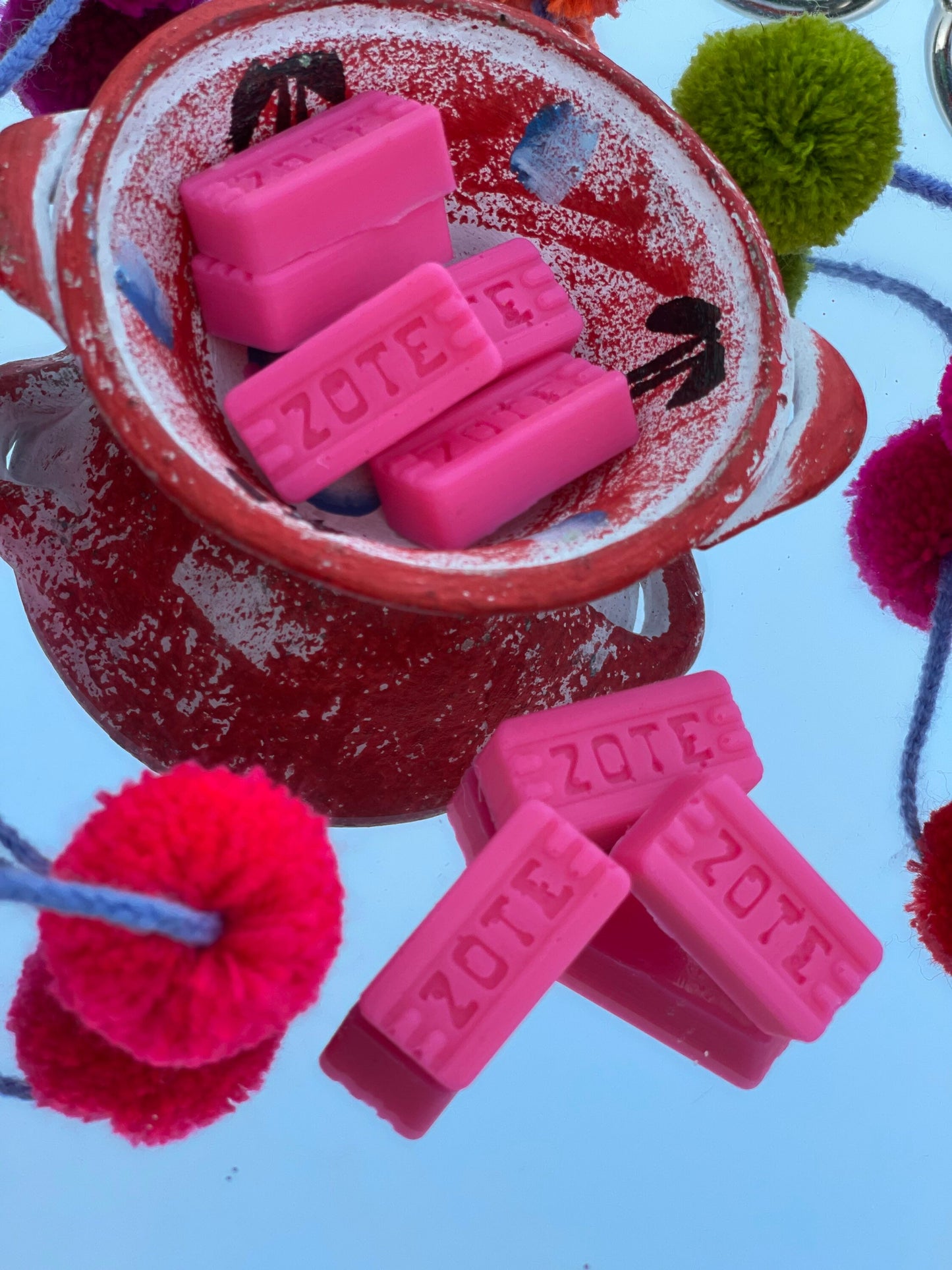Mini zote soaps and clay container